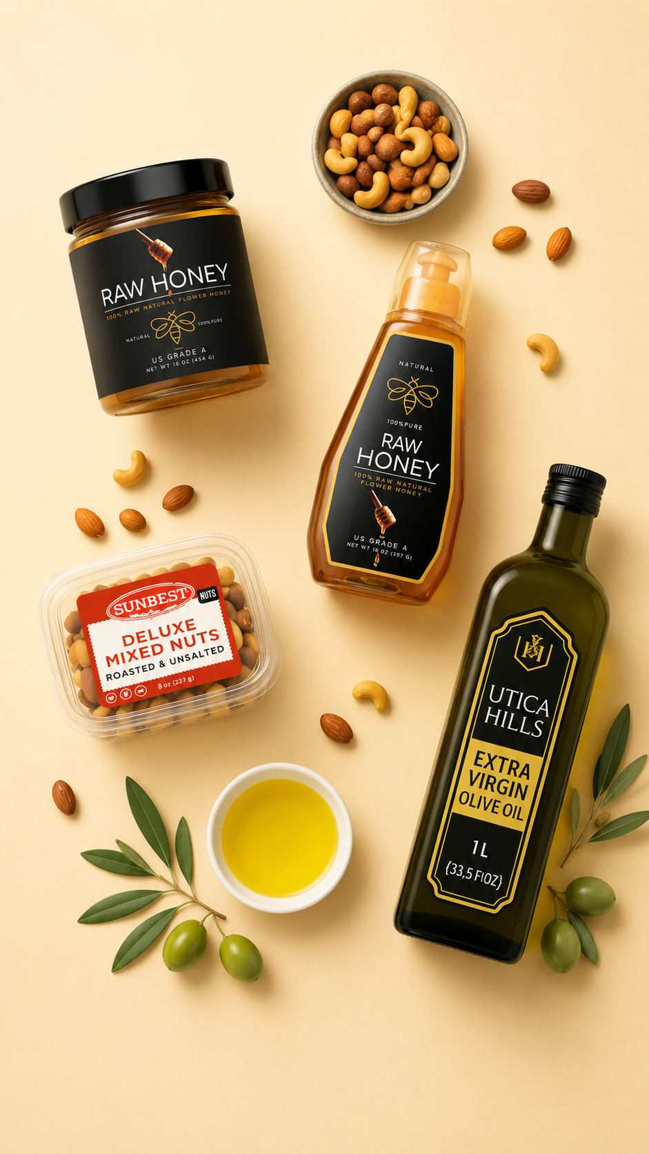 Honey, Oils, Nuts & Essentials